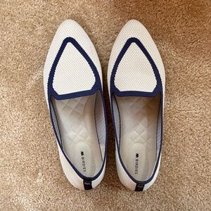 Birdies Cream and Navy Loafers